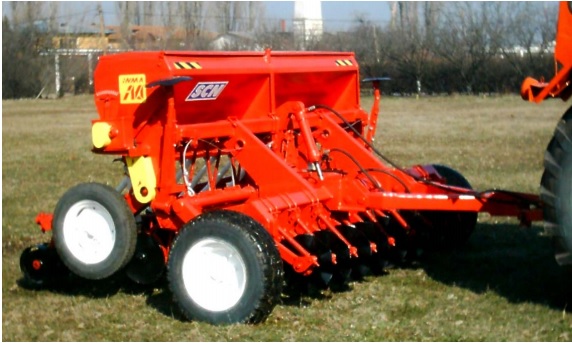 View of the direct seeding equipment for cereals