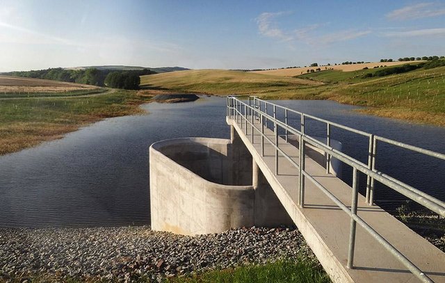 Water retention basin, a flood-control reservoir