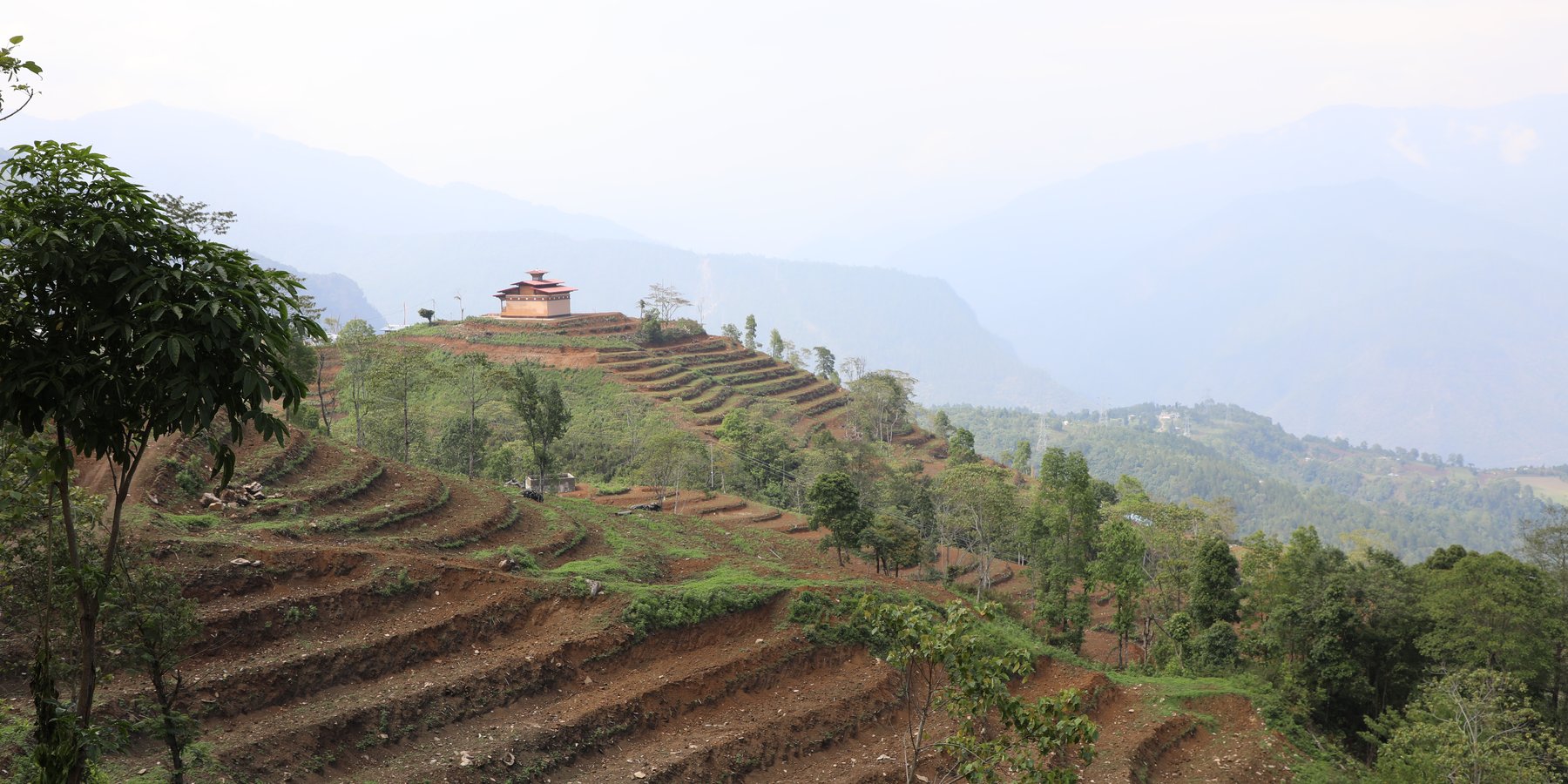 Physical land terracing at Namlaythang