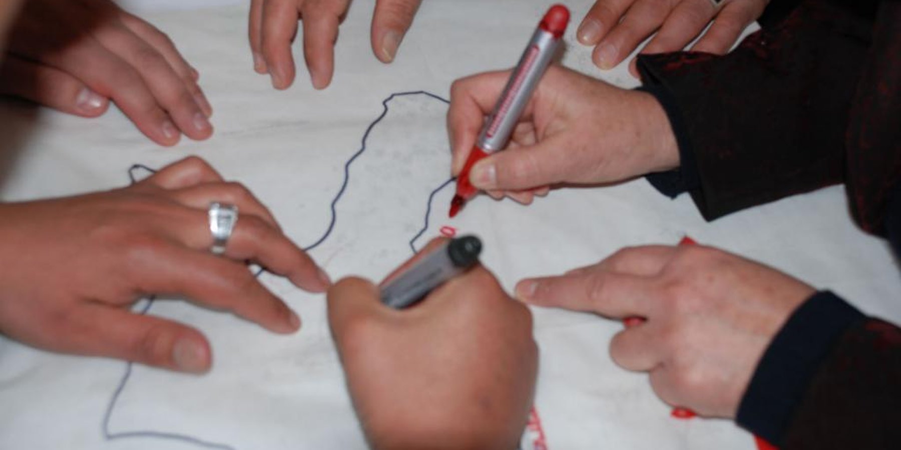 Joint pasture mapping. In the course of the awareness building workshop the Pasture Committees learn the basic skills necessary for pasture management