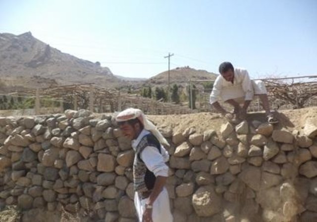 Rehabilitation of terraces and diversion construction with gates and channels 