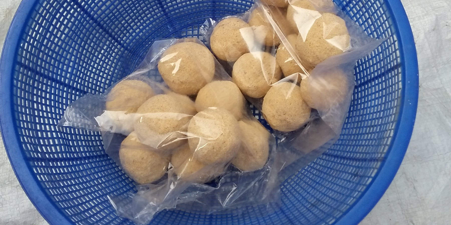 Deshi Horlicks (Local Horlicks) in the form of balls.
